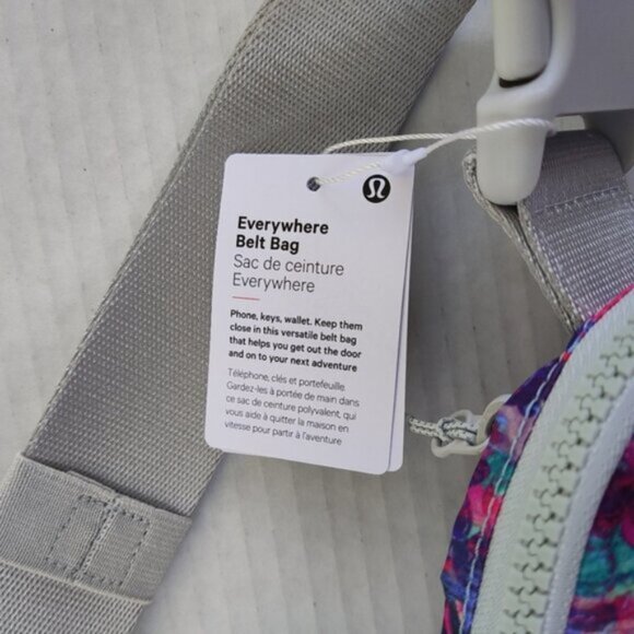 Lululemon Everywhere Belt Bag 1L Floral Glide Multi Vapor Long Strap NEW - Picture 7 of 9